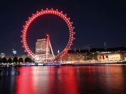 London Eye at Night - Personalised Christmas Card