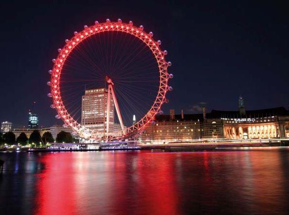 London Eye at Night - Personalised Christmas Card