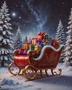 Sleigh Full of Presents - Personalised Christmas Card