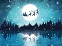 Travelling by Moonlight - Personalised Christmas Card