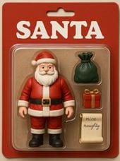Miniature Santa - Personalised Christmas Card