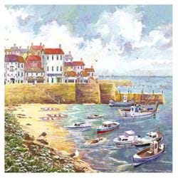 Coastal Village Greeting Card