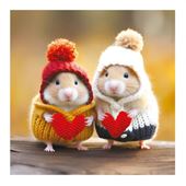 Hamster Hearts Greeting Card