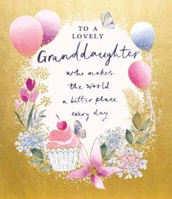 Lovely Granddaughter Birthday Card