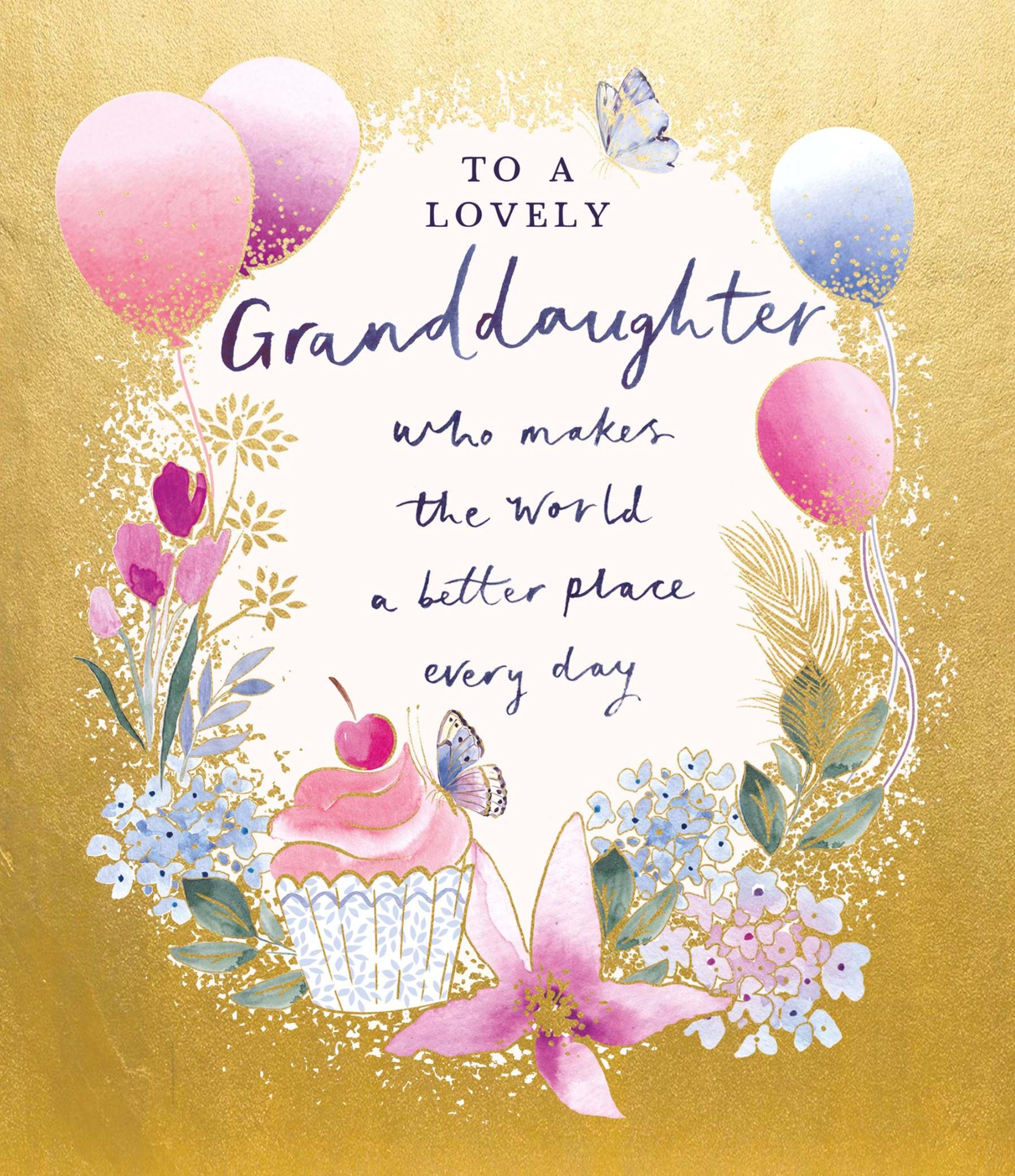Lovely Granddaughter Birthday Card