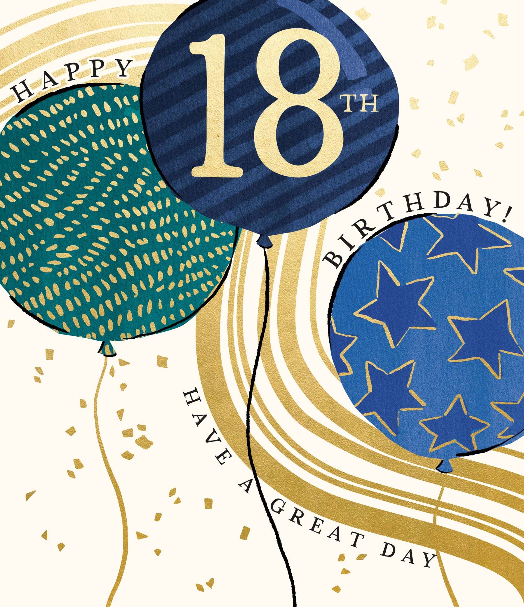 Balloons 18th Birthday Card