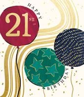 Balloons 21st Birthday Card