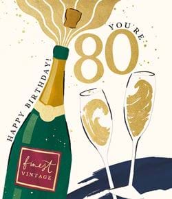 Finest Vintage 80th Birthday Card