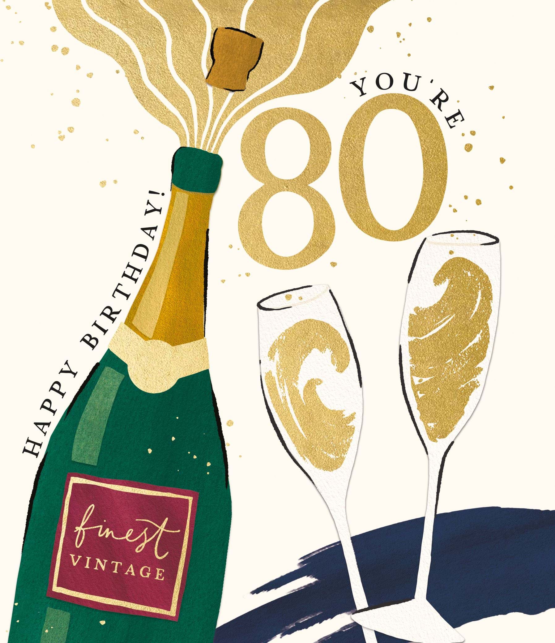 Finest Vintage 80th Birthday Card