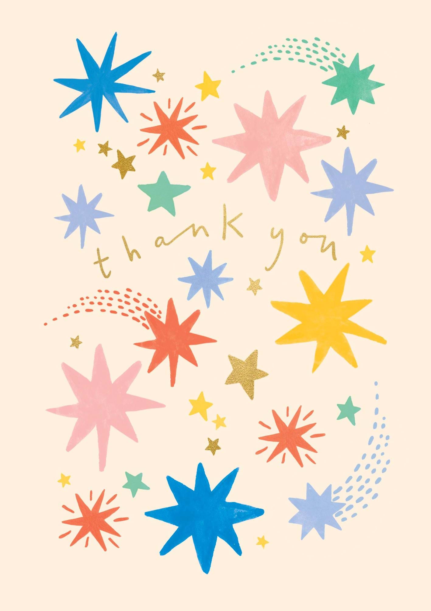 Stars Thank You Card