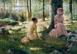 Under The Birches Greeting Card