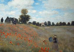 Les Coquelicots, Poppy Field 1873 Greeting Card