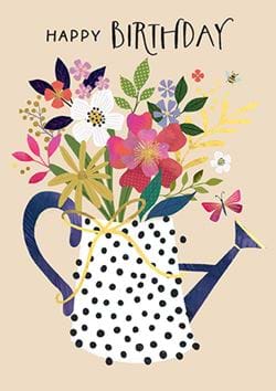 Watering Can Birthday Card