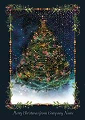 Festive Glow - Front Personalised Christmas Card