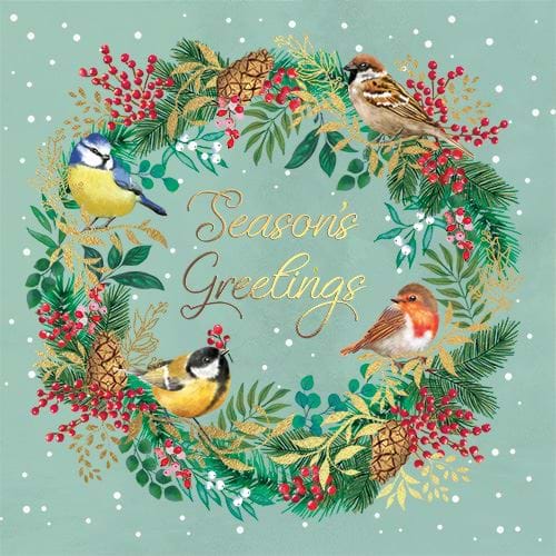Festive Wreath - Personalised Christmas Card