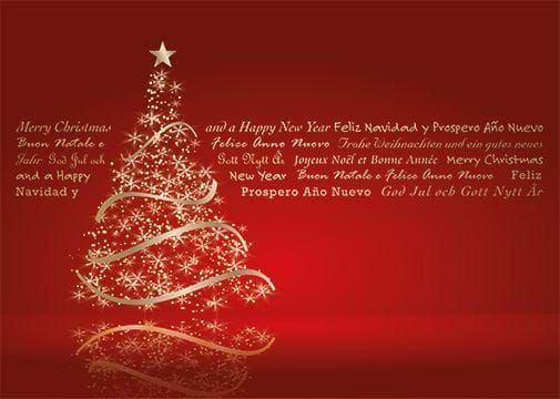 Golden Sparkle - Personalised Christmas Card