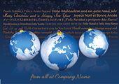 Greetings of the World - Front Personalised Christmas Card