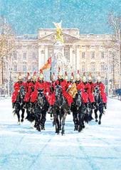 Horse Guards in the Snow - Personalised Christmas Card