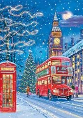 Snowfall over Westminster - Personalised Christmas Card
