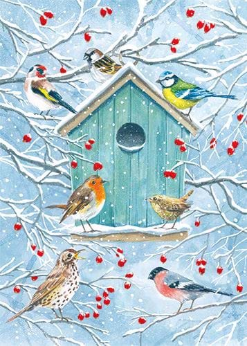 Songbirds in the Snow - Personalised Christmas Card