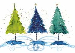 Three Trees - Personalised Christmas Card