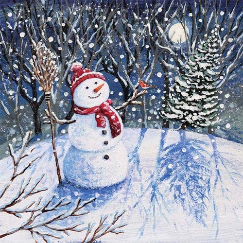 A Jolly Snowman's Greeting - Personalised Christmas Card