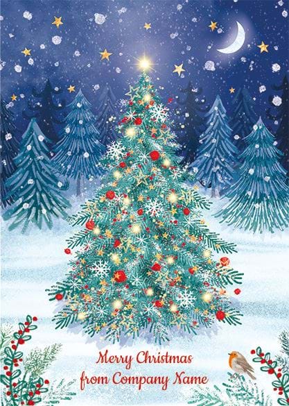 A Merry and Bright Christmas - Front Personalised Christmas Card