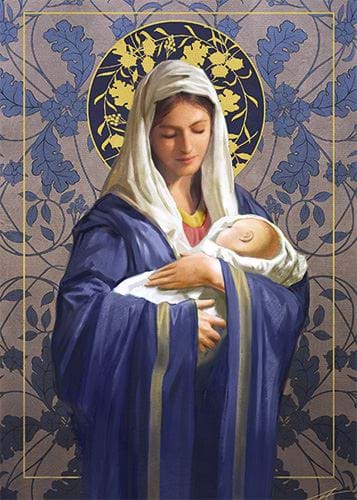 Art Nouveau Madonna - Personalised Christmas Card
