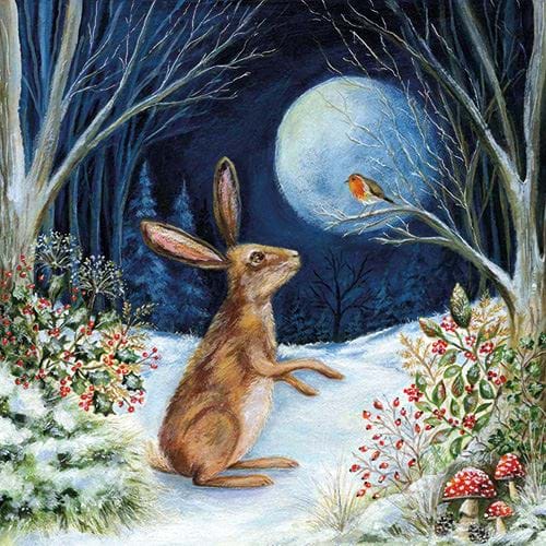 Beneath the Winter Moon - Personalised Christmas Card
