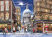 Christmas at St Paul's Cathedral - Front Personalised Christmas Card