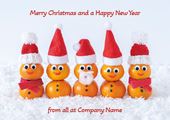 Christmas Satsumas - Front Personalised Christmas Card