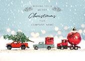 Deck the Roads! - Front Personalised Christmas Card