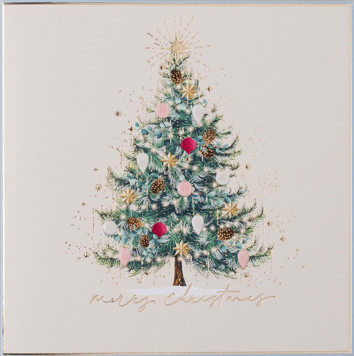 Festive Tree Christmas Cards - Pack of 8