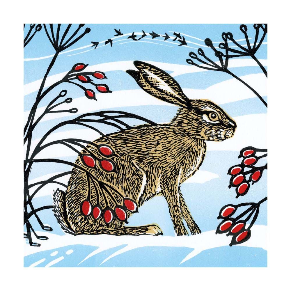 Snow Hare Christmas Cards - Pack of 8