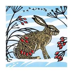 Snow Hare Christmas Cards - Pack of 8
