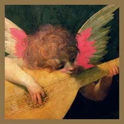 Angel Musician Christmas Cards - Pack of 8