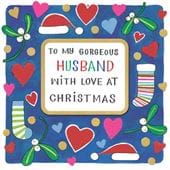 Gorgeous Husband Christmas Card