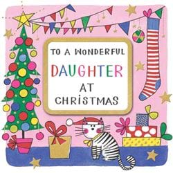 Wonderful Daughter Christmas Card