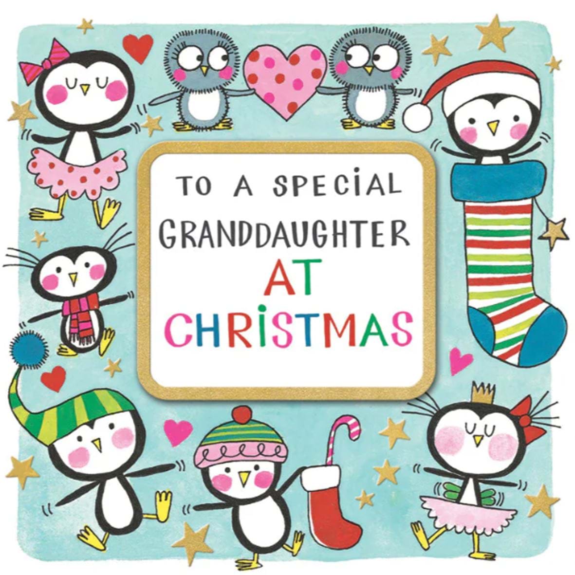 Penguins Granddaughter Christmas Card