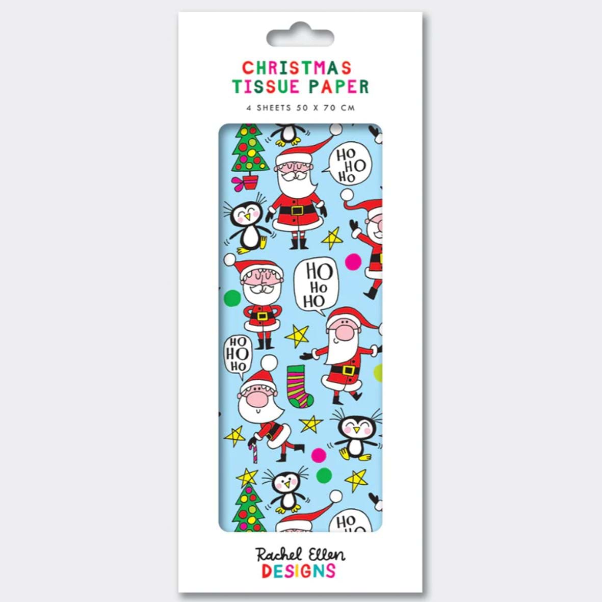 Santas Christmas Tissue Paper - 4 Sheets