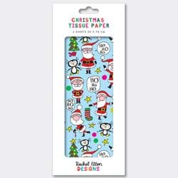 Santas Christmas Tissue Paper - 4 Sheets