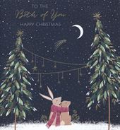 Night Sky Both of You Christmas Card