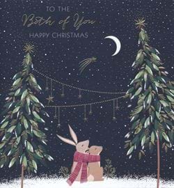 Night Sky Both of You Christmas Card