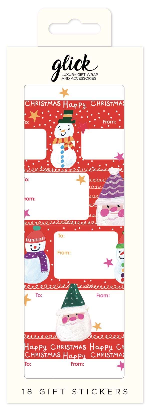 Reindeer Christmas Gift Tag Stickers