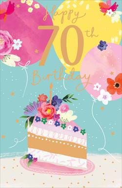 Cake Slice 70th Birthday Card