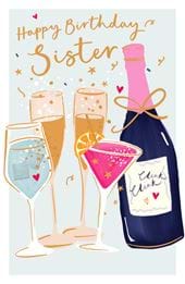 Clink Click Sister Birthday Card