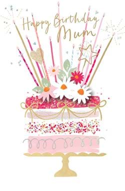 Celebration Cake Mum Birthday Card