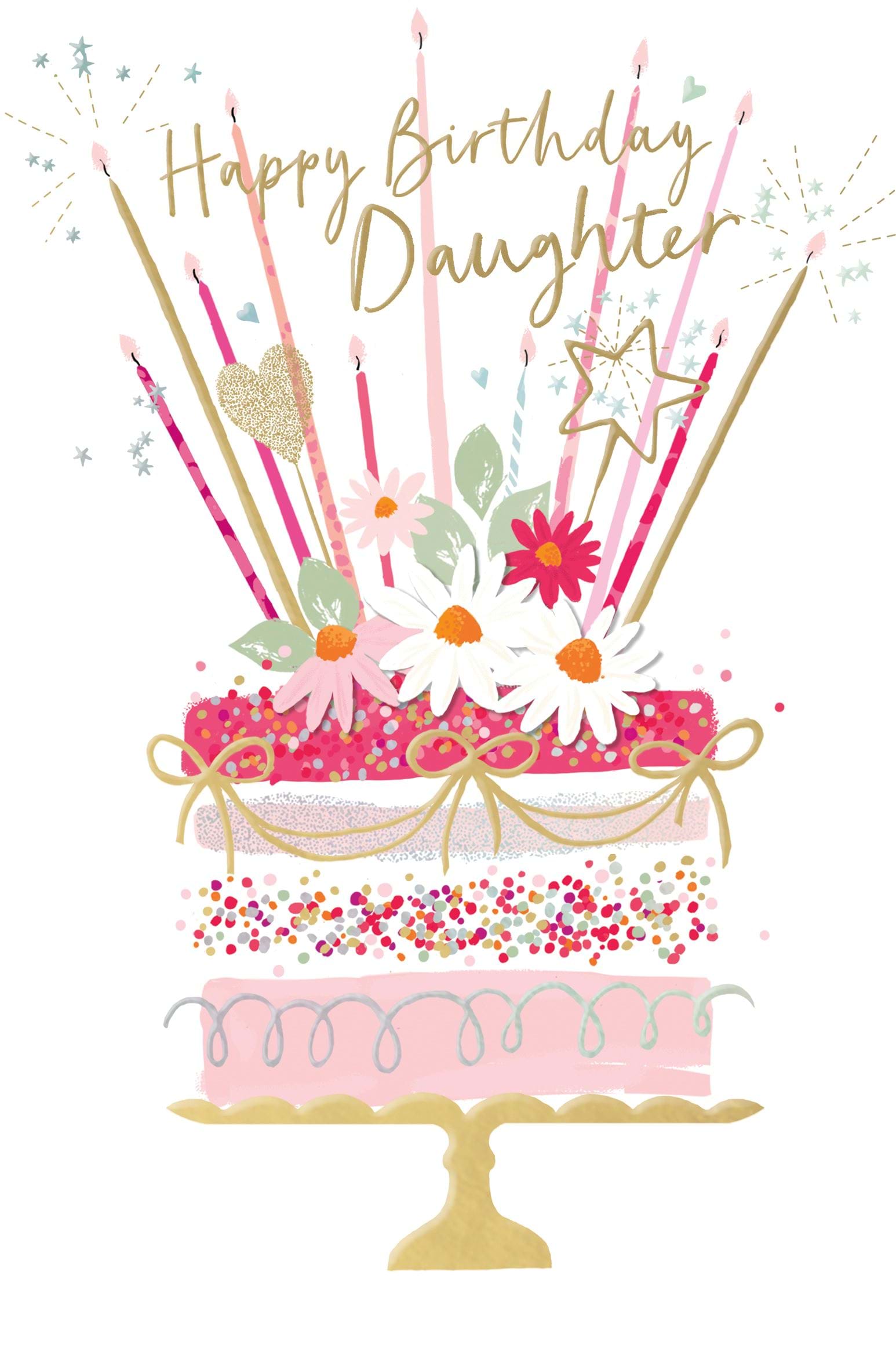 Celebration Cake Daughter Birthday Card