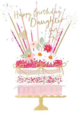 Celebration Cake Daughter Birthday Card