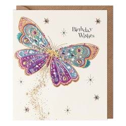 Shimmering Butterfly Birthday Card